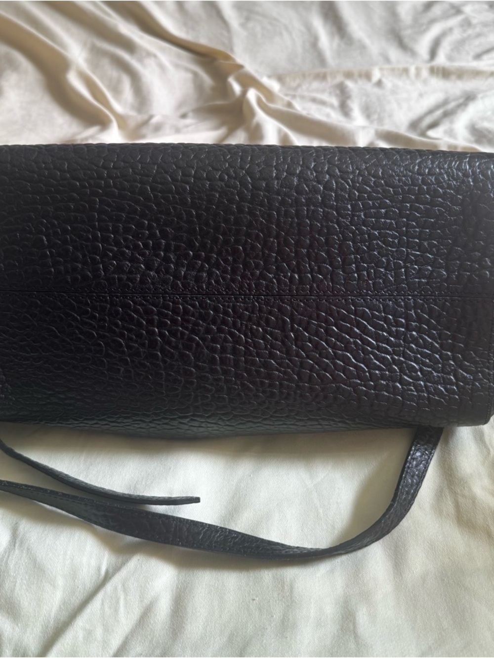 Classic Black Leather Satchel Handbag - Designer Style - Picture 5 of 7